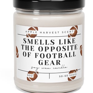 Funny Football Mom Candle - Sports Team Gift, Coach Appreciation, High School Senior Football, Player Spirit Gear, Bulk Team Gifts