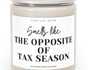 Funny Tax Season Candle, CPA Accountant Gag Gift