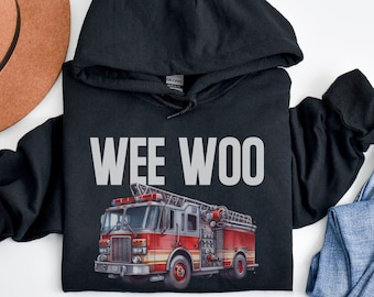 Funny Firefighter Truck Hoodie, Fire Department Appreciation Matching Sweatshirt Gift Future Fireman Firewoman, Colleague Academy Graduation