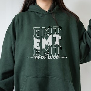 EMT First Responder Hoodie – Ambulance Driver Sweatshirt, Paramedic Gift, EMS Graduate Apparel, Funny Gag Gift for Colleagues & Crew