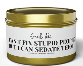 Funny General Anesthesia Soy Wax Candle CRNA Certified Nurse Anesthetist Tech Gift Specialized Anesthesiologist Assistant Surgical Medical