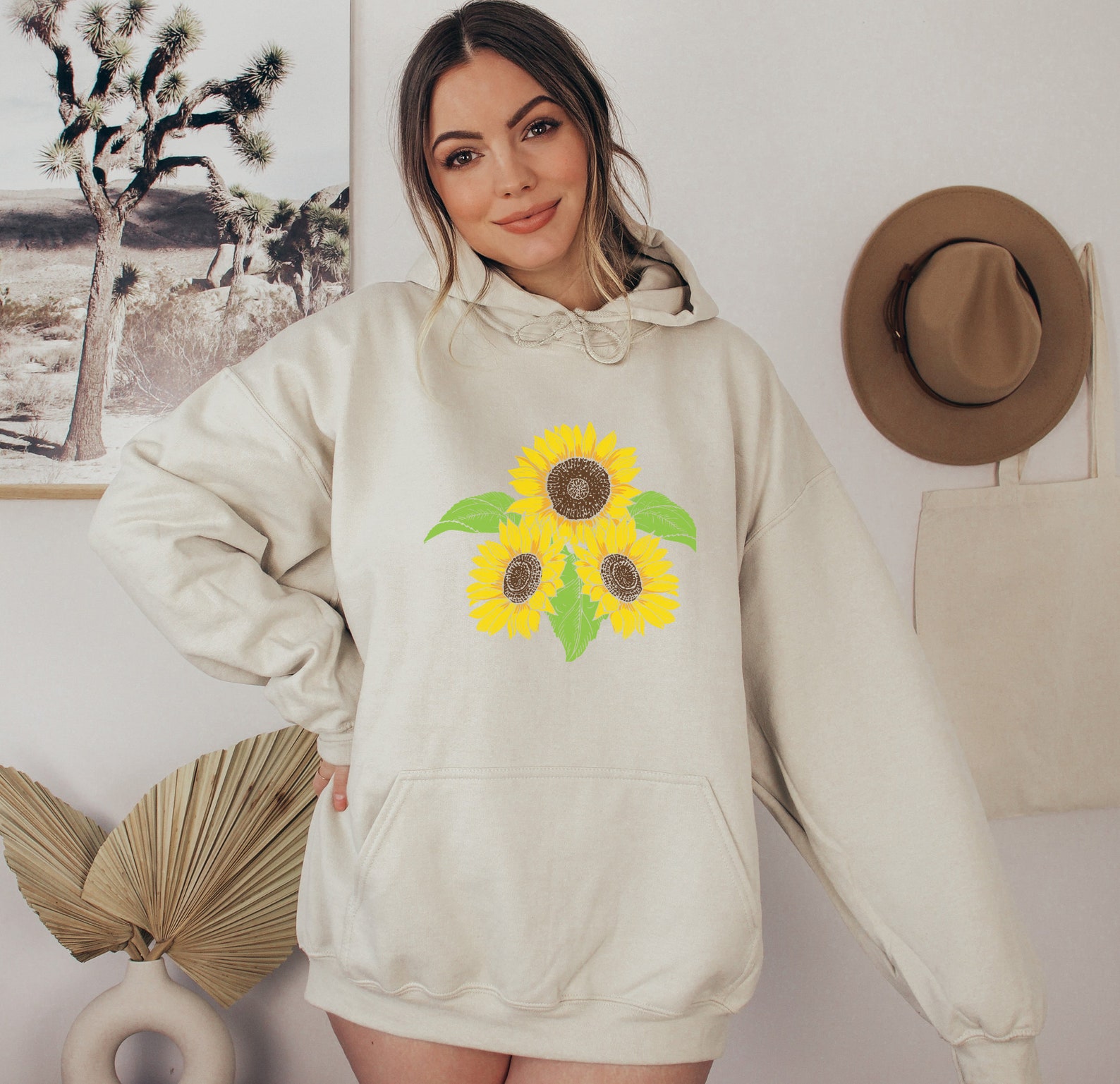 Sunflower Hoodie Sunflower Gifts Flower Hoodie Floral Etsy