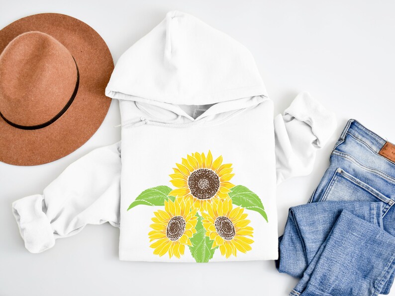Blue Sunflower Women's Hoodie