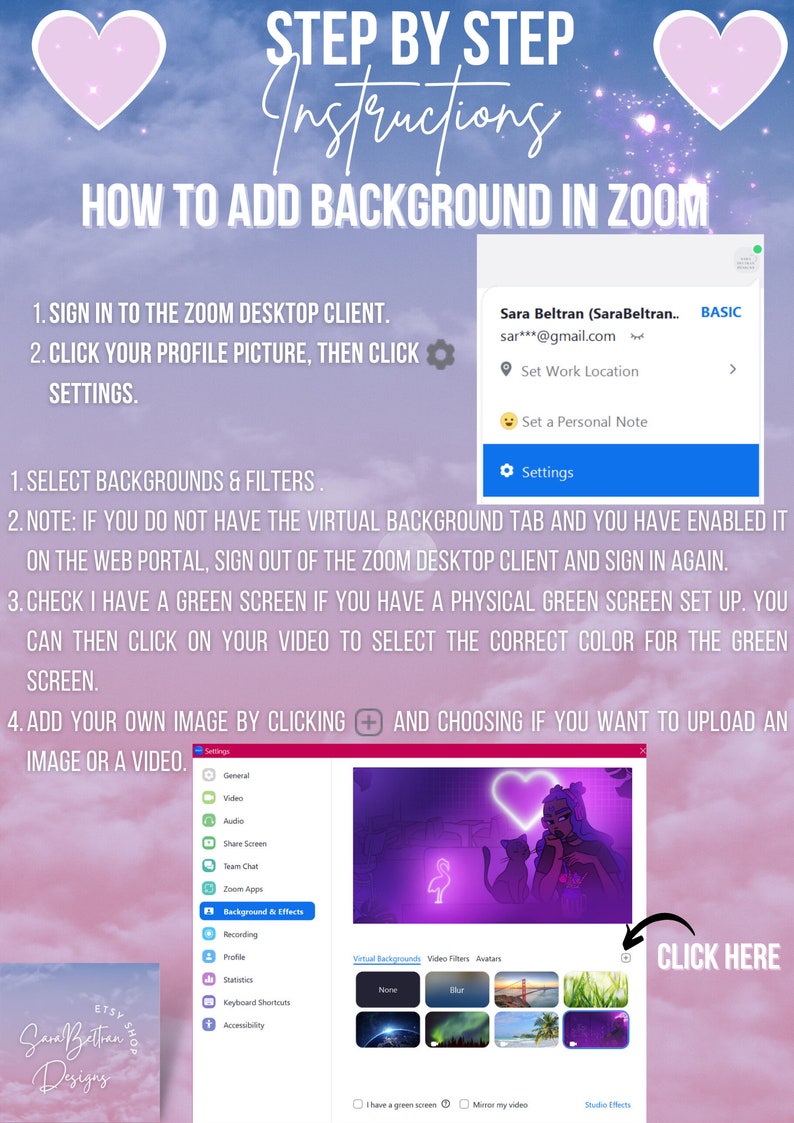 Virtual Animated Background Looped Video Aesthetic Digital Etsy