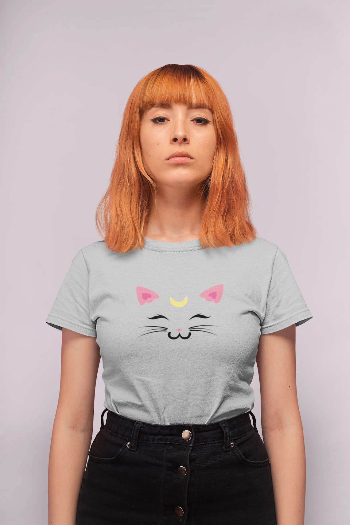Cute Cat Face Shirt for Cat Lover Funny Cat Tshirt for Her Etsy