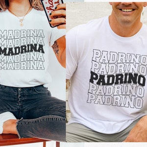 Couples Padrinos Tshirt, Madrina And Padrino Matching Shirts, Nina Nino Proposal Gift, Primera Communion Bautizo Party, Quieres Ser Mi Nina