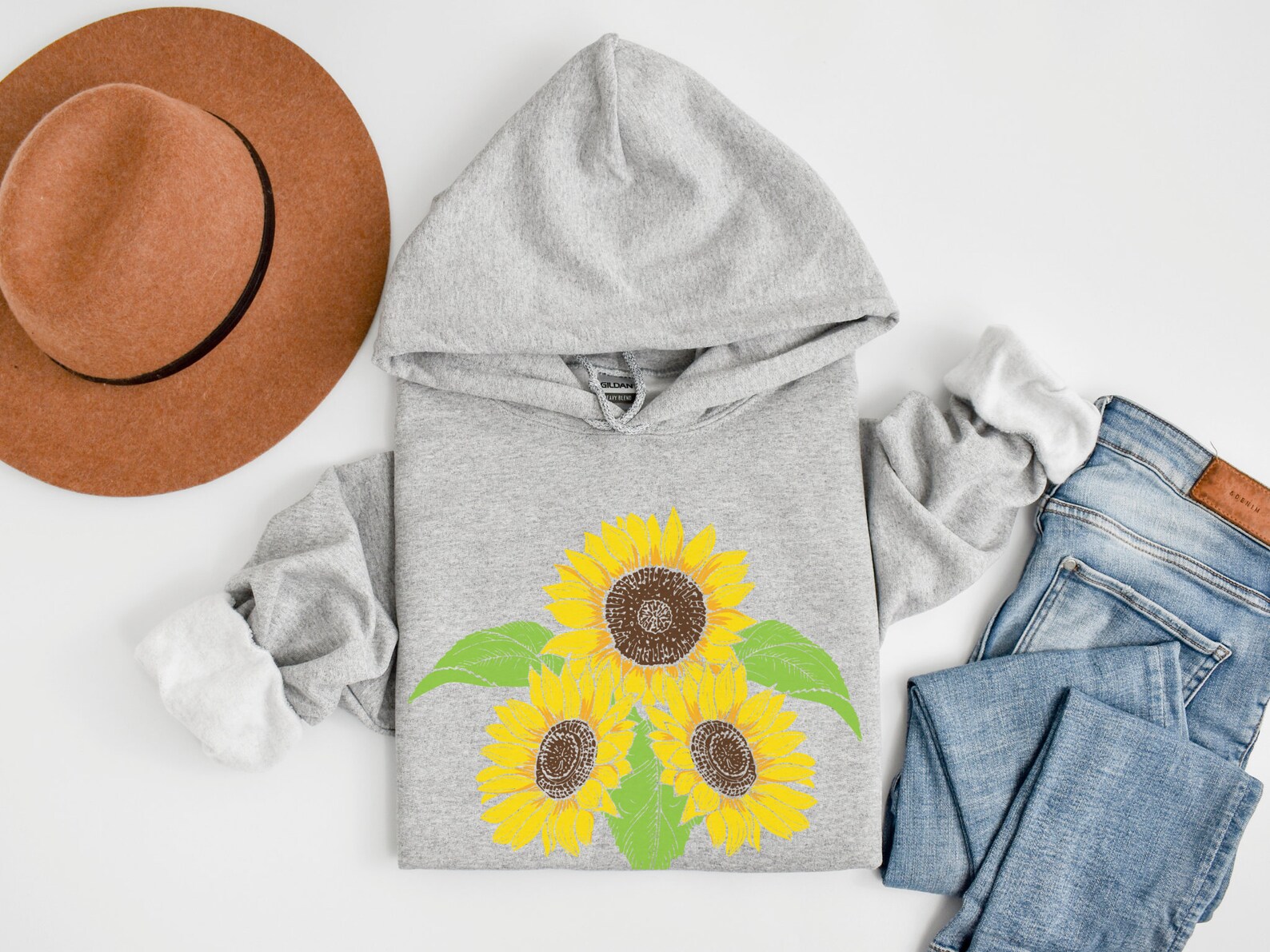Sunflower Hoodie Sunflower Gifts Flower Hoodie Floral Etsy