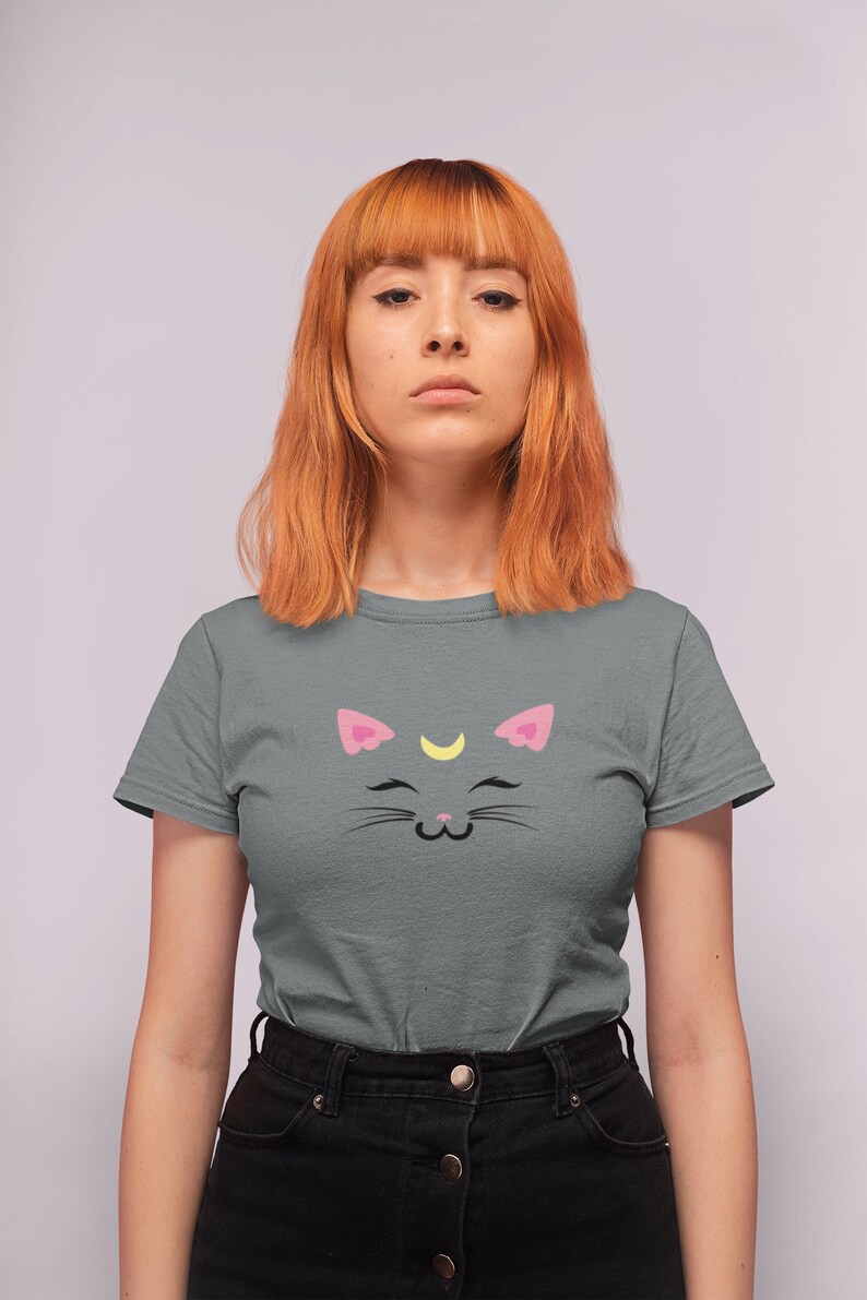 Cute Cat Face Shirt for Cat Lover Funny Cat Tshirt for Her Etsy