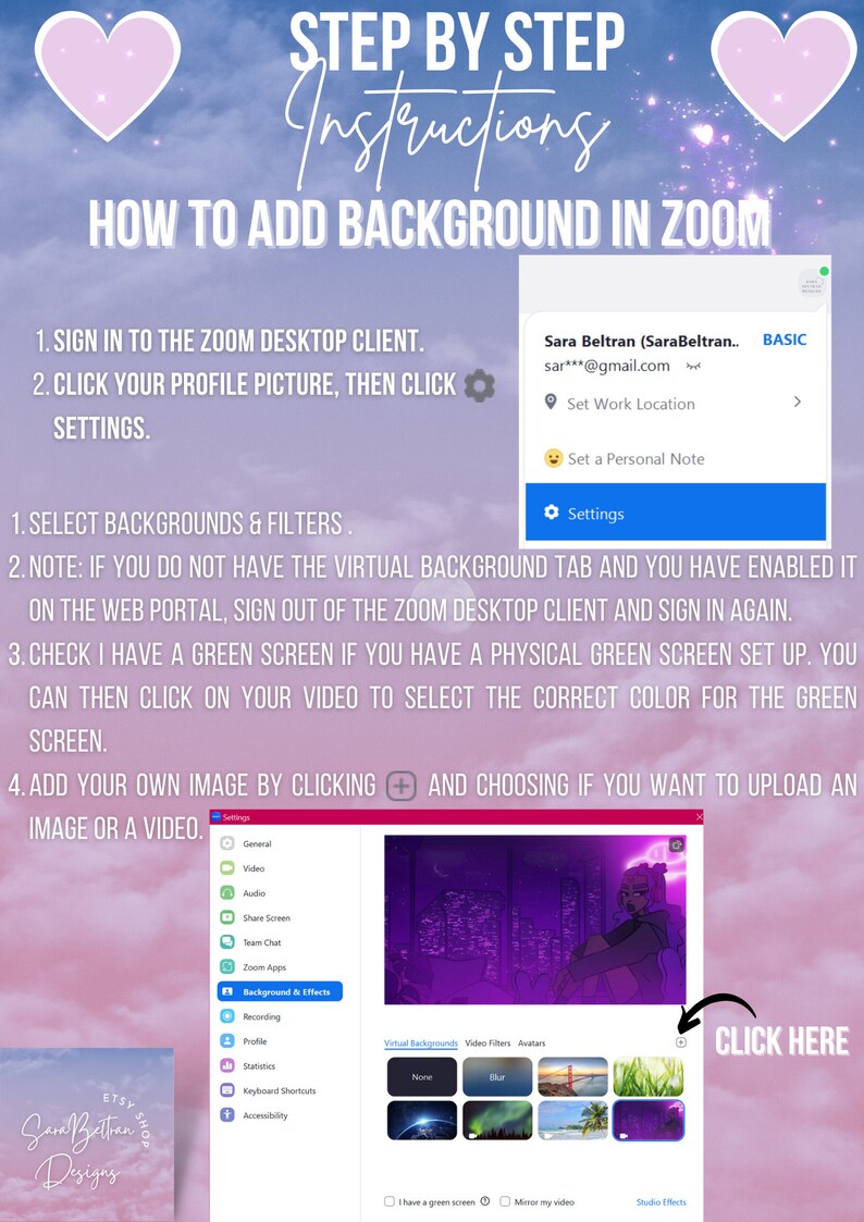 Virtual Animated Background Bundle of 3 Screen Loop Etsy