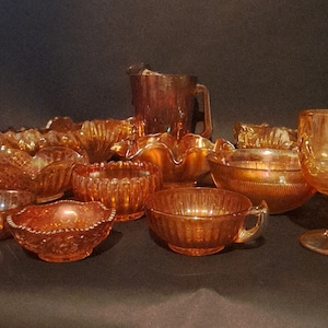 Marigold carnival glass