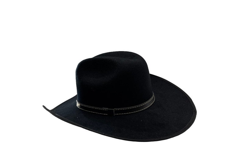 Black Felt Cowboy Hat / Western Hat Artisanal Mexican Cowboy Hat Etsy