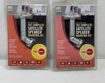 Juego de 2, OMNI MOUNT Kit completo de montaje para altavoces satélite en pared/techo