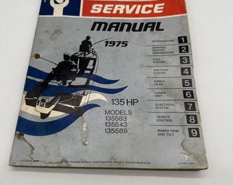 Manual de servicio de fábrica para motor fueraborda OMC Evinrude de 1975, modelo 5099 de 135 hp