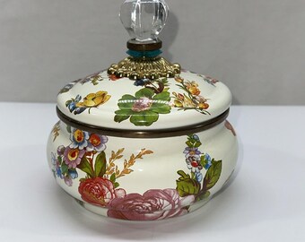 Mackenzie Childs Flower Market Squashed Pot