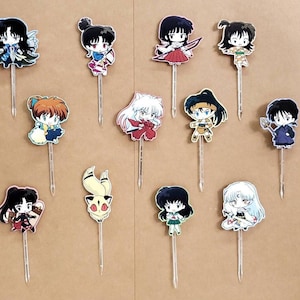 Anime Inuyash Chibi Dolls Cupcake Toppers