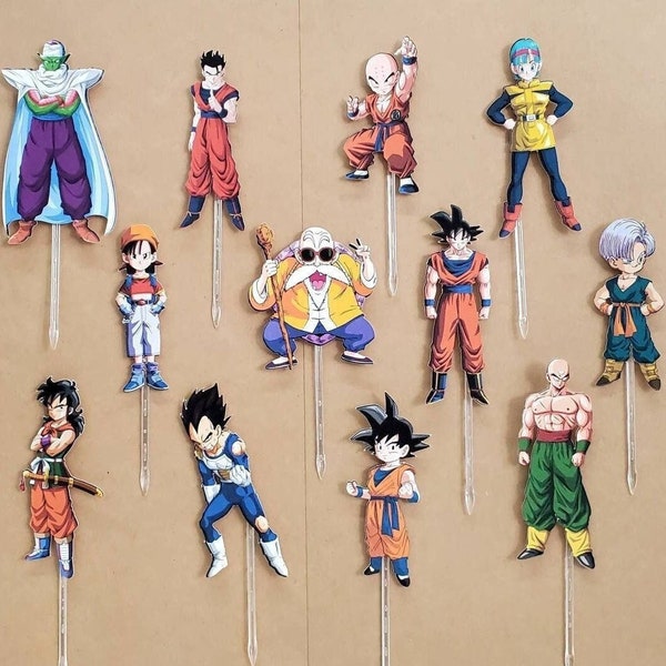 Dragon Z Anime Cupcake Toppers