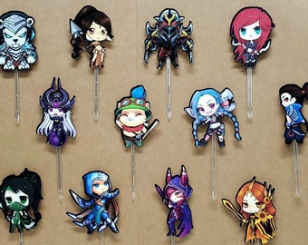 LoL League Legends Gamer Champs Cupcake Toppers