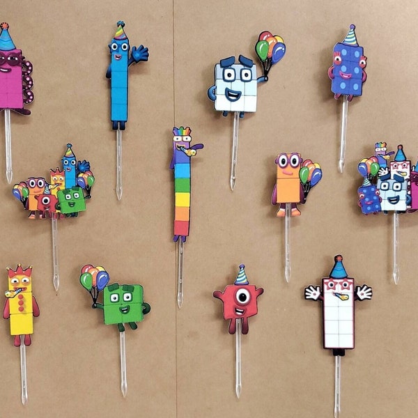 Numberblocks Cupcake Toppers