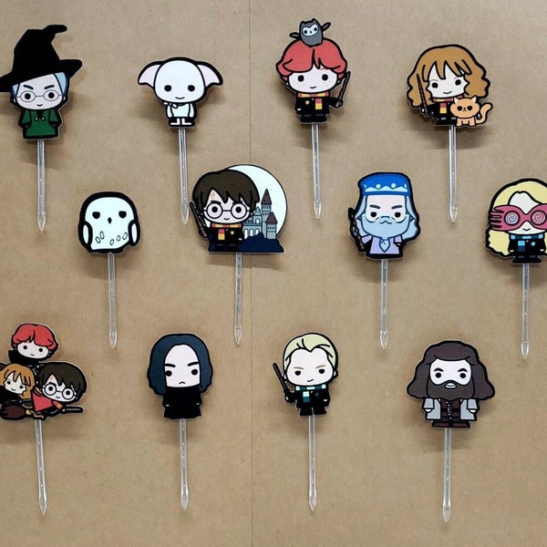 Chibi Harry Wizard Cupcake Toppers