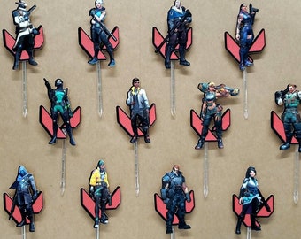 Gamer Valor Superhero Cupcake Toppers