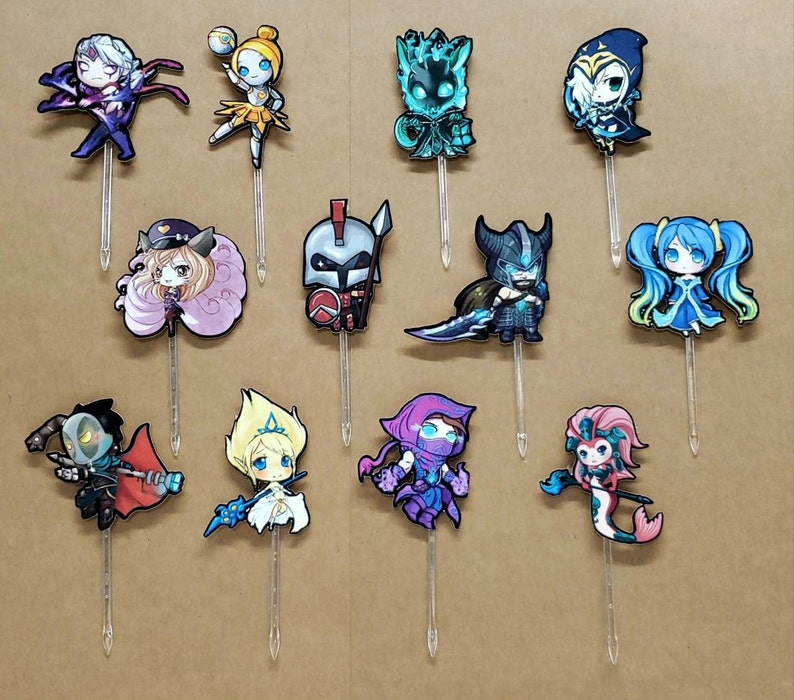 LoL League Legends Gamer Champions Cupcake Toppers image 3