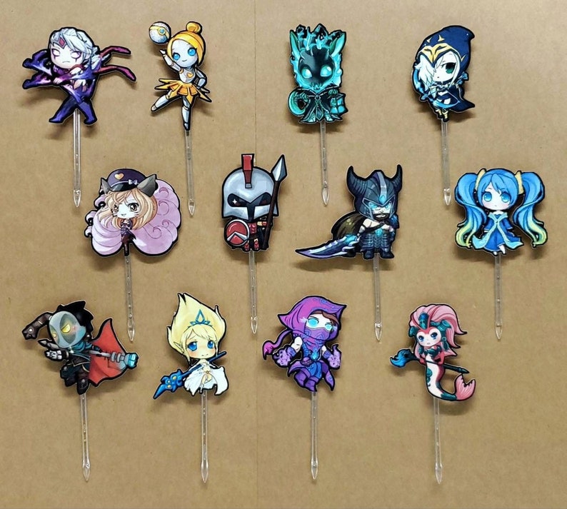 LoL League Legends Gamer Champions Cupcake Toppers image 1