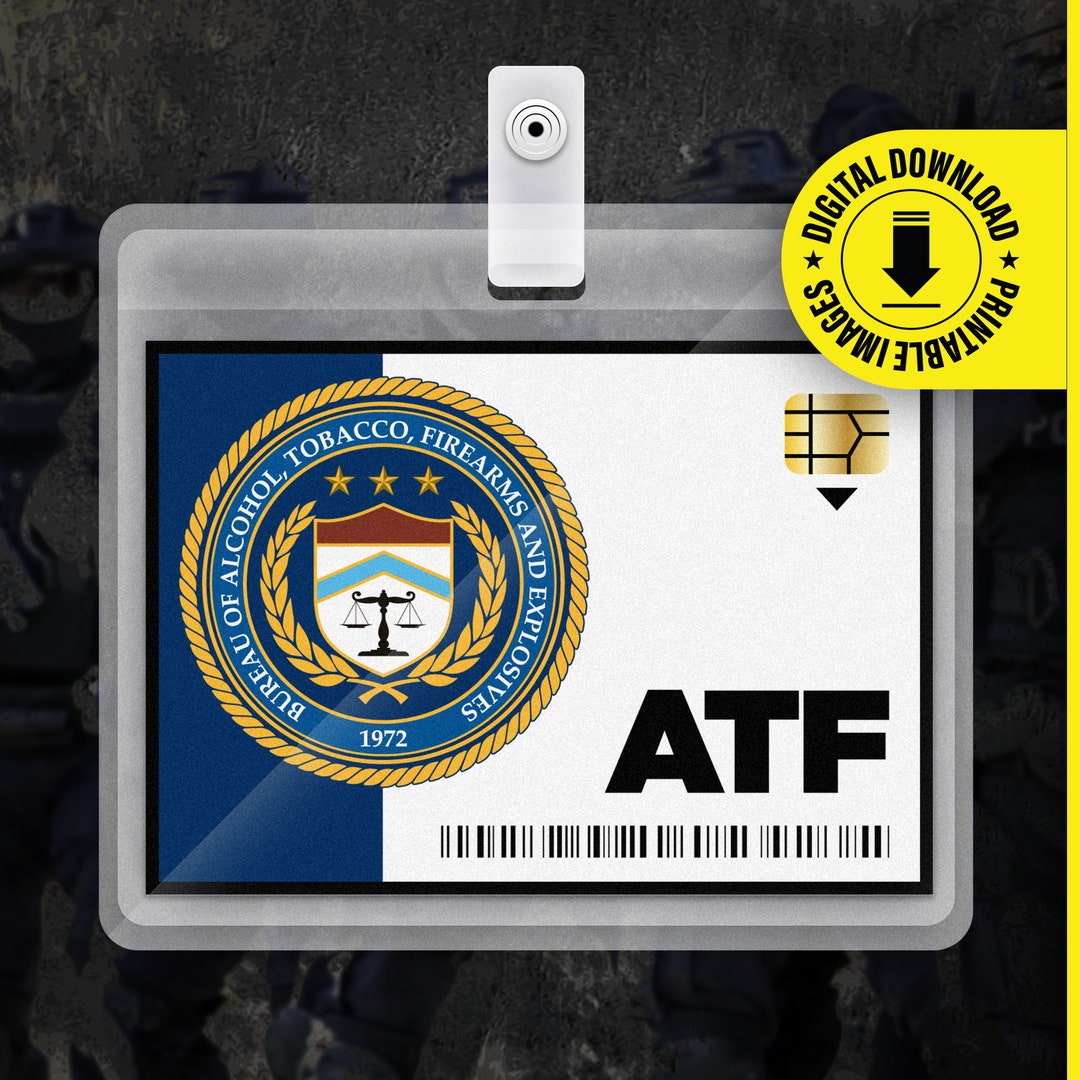 ATF ID Badge - Digital Download PDF - 2.375x3.375 in - Halloween ...