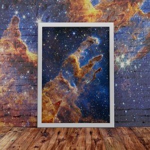 Pillars of Creation NASA Deep Field Digital Download, James Webb Space Telescope First Images, 5 Different Sized High Res PDFs