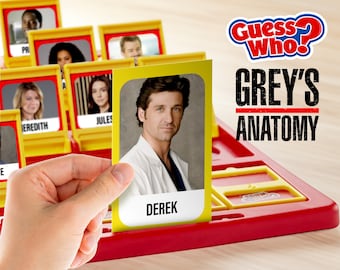 PRINTABLE PDF - Grey&#39;s Anatomy Guess Who Game -  DIY Edition - Game not included