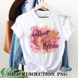 Amor Eterno Pan Dulce Png, Pan Dulce y Cafecito, San Valentin, Valentine&#39;s Day Design, Digital Download, Spanish Shirt Design, Sublimation