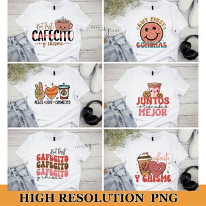 Pero Primer Paquete Cafecito y Chisme Png, Paquete de Diseño PNG Latina, Citas Divertidas Mexicanas, Diseños de Sublimación, Camiseta png, Png Español Divertido