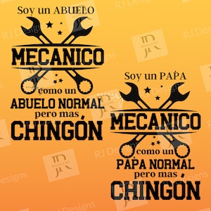 Soy un Papa Mecanico Svg, Soy un Abuelo Mecanico Svg, Design de camisa espanhola, Camisa SVG, Papa Chingon Svg, Dia del Padre, Dia dos Pais Svg
