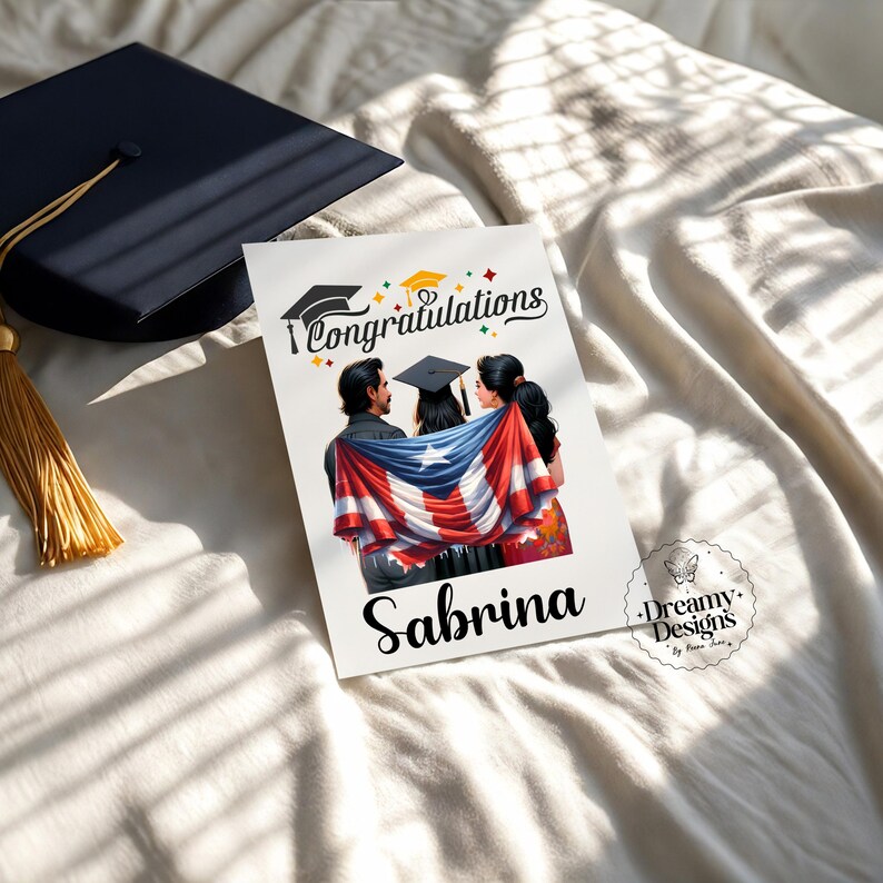 Puerto Rican Graduation Card 2025, Graduation Gift, Personalized Gift ...
