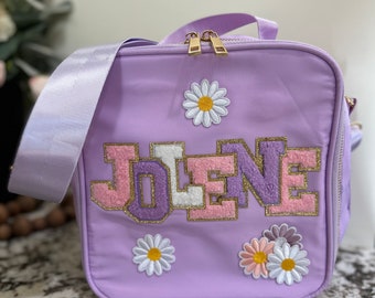 Personalized Lunch Bag | Kid Gift | Kids Lunch Bag | Custom Lunch Bag | Cute Lunch Bag | Insulated Lunch Bag | Chenille Patch Lunch Bag