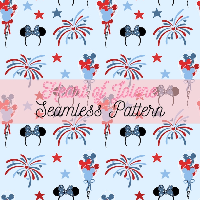 Disney Camera Seamless Pattern Hand Drawn Disney Patriotic Seamless Pattern (digital Download) - Etsy
