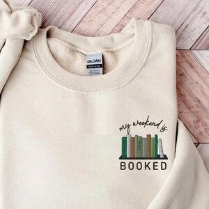Embroidered Bookish Sweatshirt, Bookworm Sweatshirt, Book Lovers Shirt, Teacher Book Lovers Shirt, Book Sweatshirt, Book Club Gift, Plant t