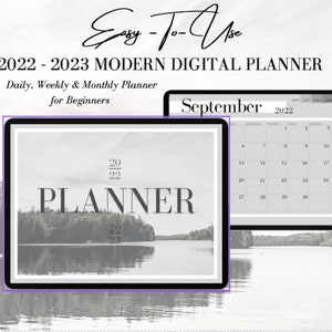 Digitaler Planer, Minimal, Modern, Goodnotes Planner, Ipad, 2022, 2023, Tagesplaner, Wochenplaner