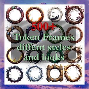 DND 500+ Token Frame Pack - Token Borders for Fantasy TTRPG's, representing NPC's, BBEGs and Players for D&D, Pathfinder 2, Daggerheart more