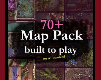 DnD Map Pack bundle, Custom fantasy maps, Handcrafted, Dungeon Master resources, Encounter, Battle Dungeon Maps, TTRPG, roll20, Daggerheart