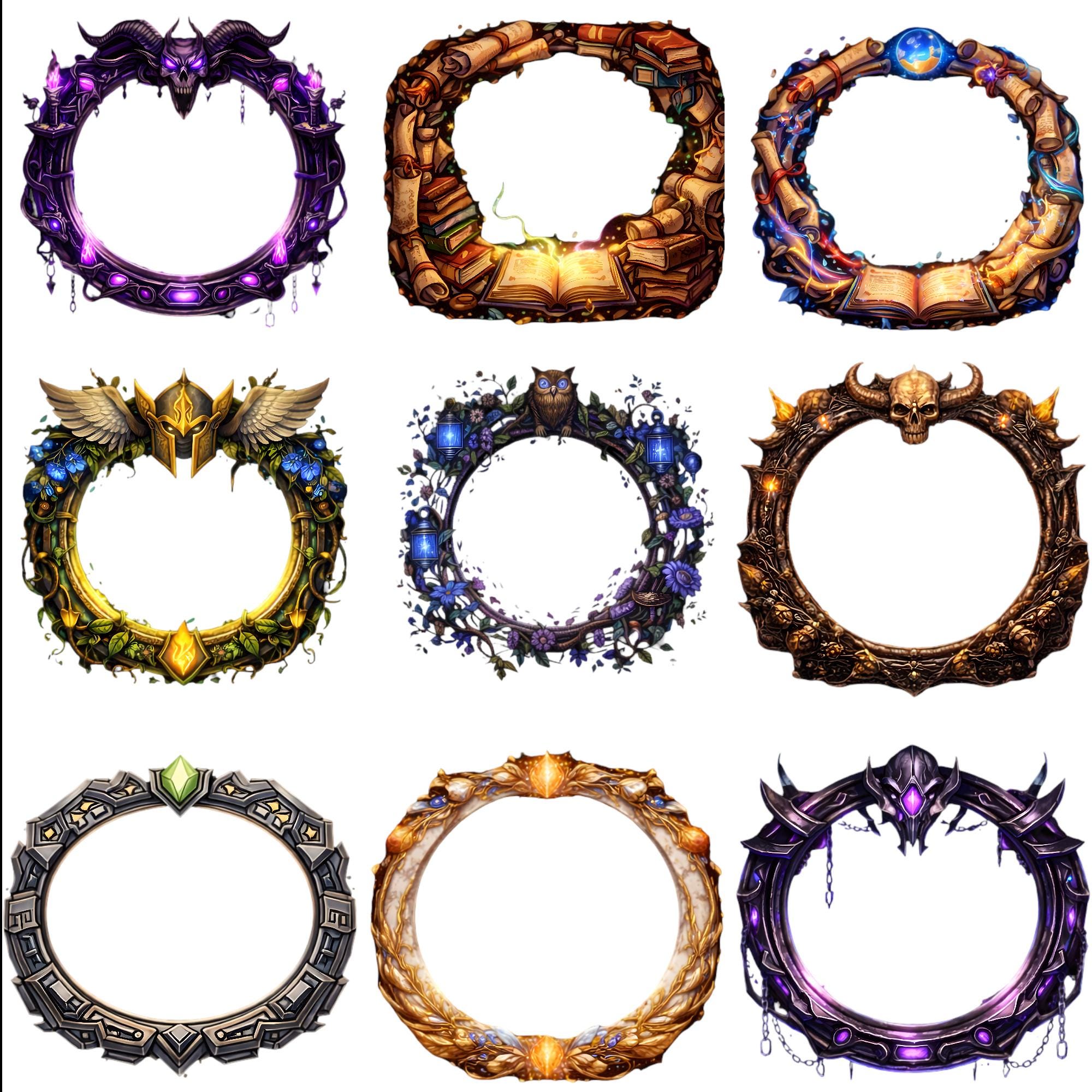 Pathfinder Program Borders DND 500+ Token Frame Pack - Token Borders for Fantasy Ttrpg's ...