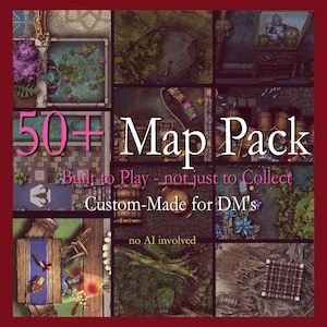 DnD Map Pack-bundel, aangepaste fantasy-kaarten, handgemaakt, Dungeon Master-bronnen, ontmoeting, Battle Dungeon-kaarten, TTRPG, roll20, Daggerheart