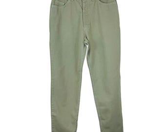 Moda International London Jean Sage Green High Rise Mom Jeans Earthy Soft Girl