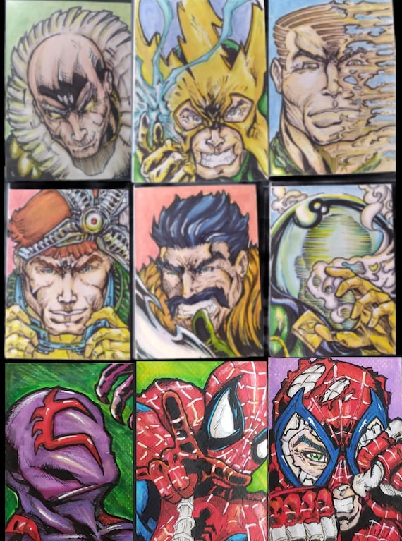 Spider Man FAN ART. Original Sinister Six and Spiderman Sketch