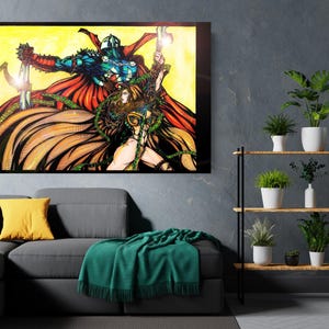 Spawn & Witchblade Fan Art Print – Comic Book Poster (11x17")
