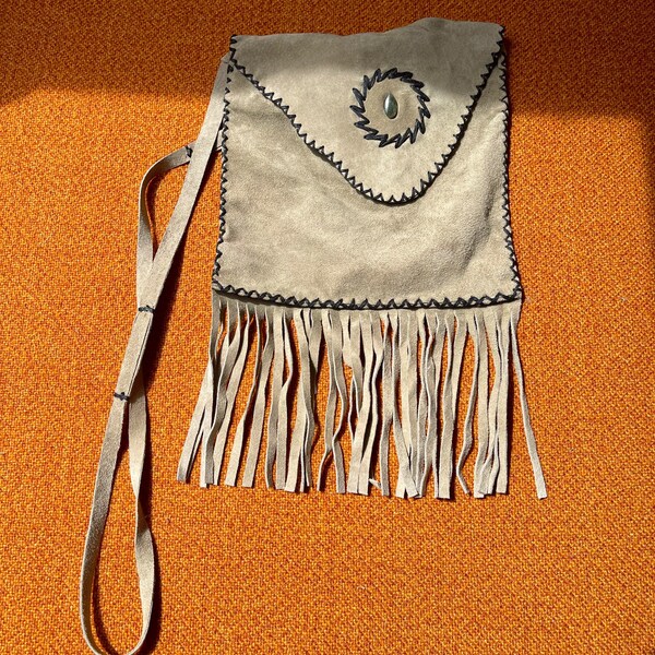 Embroidered Fringe Bag