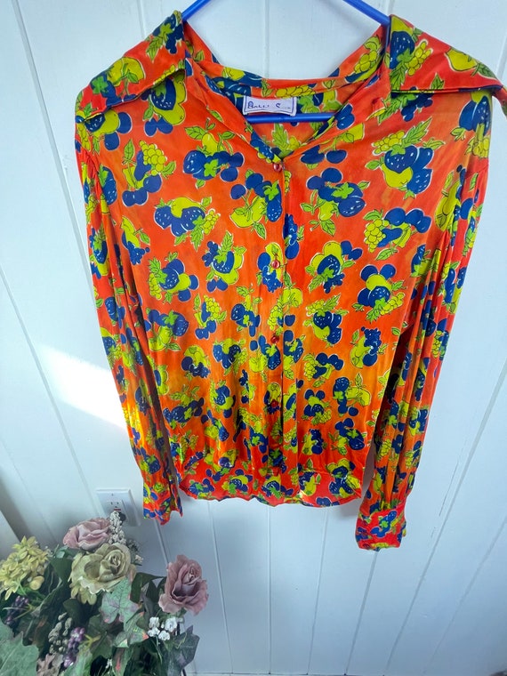 RARE Bobbie Sue Vintage 70s Long Sleeve Button up Shi… Gem