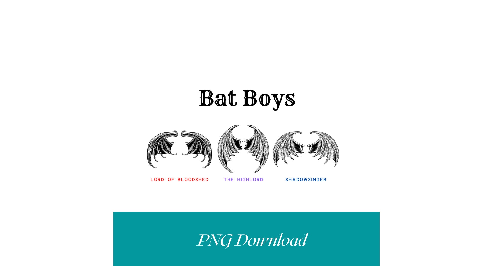 Bat Boys ACOTAR Rhysand Cassian Azriel Etsy