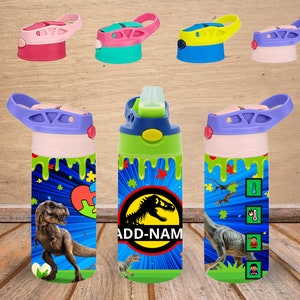 12 oz Autisme dinosaure tumbler wrap/ png/ PDF/ puzzle/ kids tumbler wrap/ boys tumbler wrap/back to school