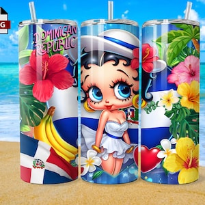 Dominican Republic doll Tumbler wrap/night / 20oz/ RD/ Dominican Soy/ PNG /tumbler wrap/ skinny tumbler/ traditional costume