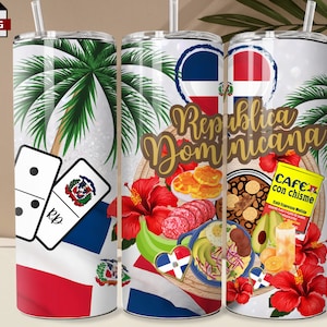 Comida típica Republica Dominicana Tumbler wrap / 20oz/ RD/ Dominicano Soy/ PNG /tumbler wrap/ skinny tumbler